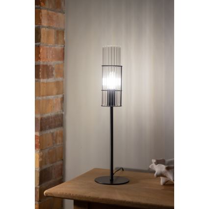 Markslöjd 108555 - Galda lampa TUBO 1xE14/40W/230V 50 cm melna/clear