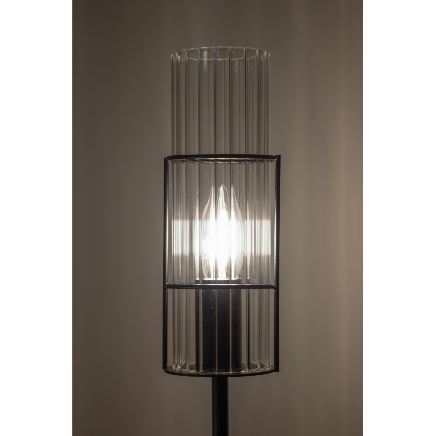 Markslöjd 108556 - Galda lampa TUBO 1xE14/40W/230V 65 cm melna/caurspīdīga