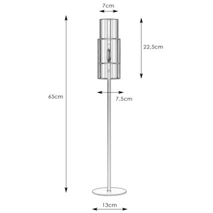 Markslöjd 108560 - Galda lampa TORCIA 1xE14/40W/230V 65 cm melna