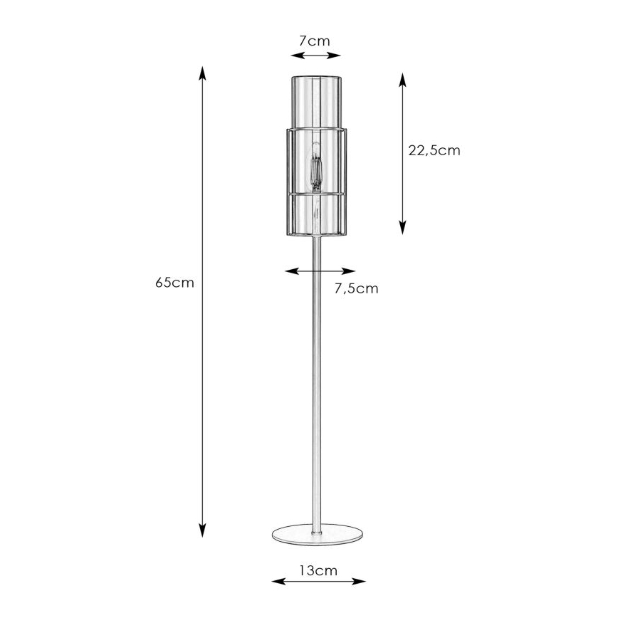 Markslöjd 108560 - Galda lampa TORCIA 1xE14/40W/230V 65 cm melna