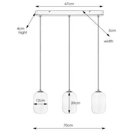 Markslöjd 108563 - Lustra ar auklu CAVA 3xE14/40W/230V