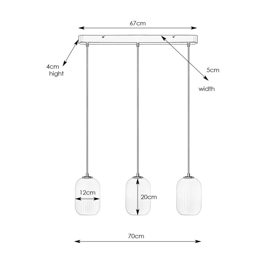 Markslöjd 108563 - Lustra ar auklu CAVA 3xE14/40W/230V
