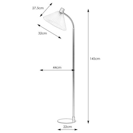 Markslöjd 108568 - Grīdas stāvlampa MIRA 1xE27/40W/230V melna