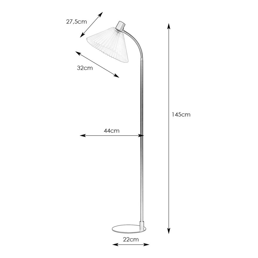 Markslöjd 108568 - Grīdas stāvlampa MIRA 1xE27/40W/230V melna