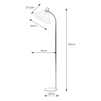 Markslöjd 108569 - Grīdas stāvlampa MIRA 1xE27/40W/230V zelta