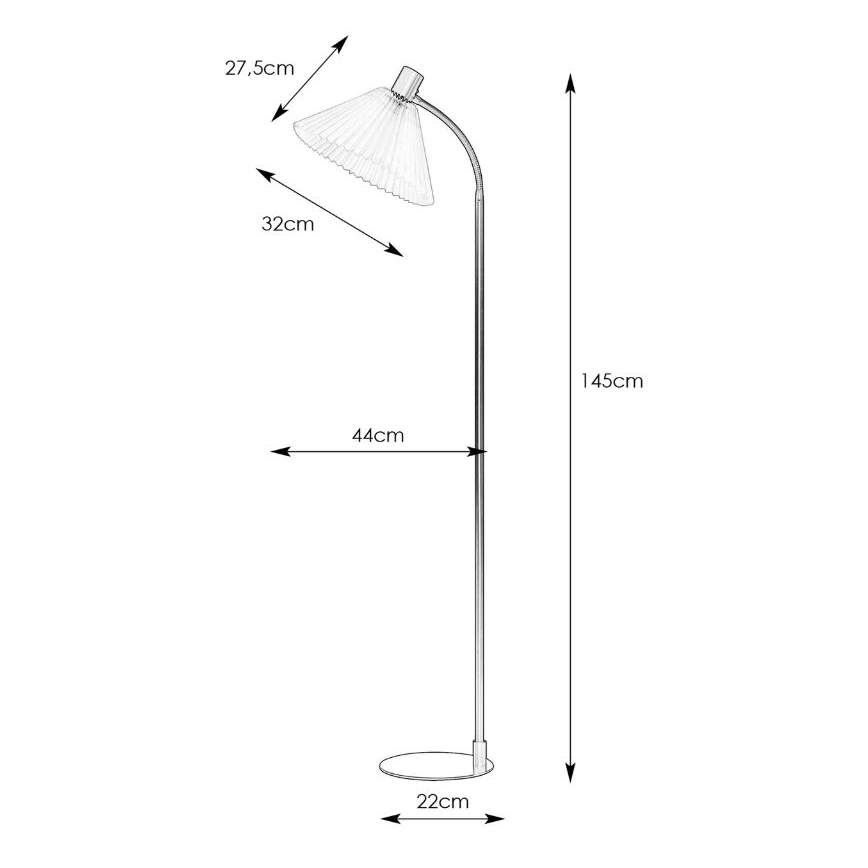 Markslöjd 108569 - Grīdas stāvlampa MIRA 1xE27/40W/230V zelta