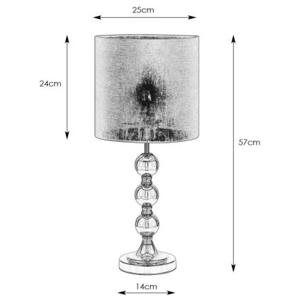 Markslöjd 108574 - Galda lampa OCTO 1xE27/40W/230V melna/zelta