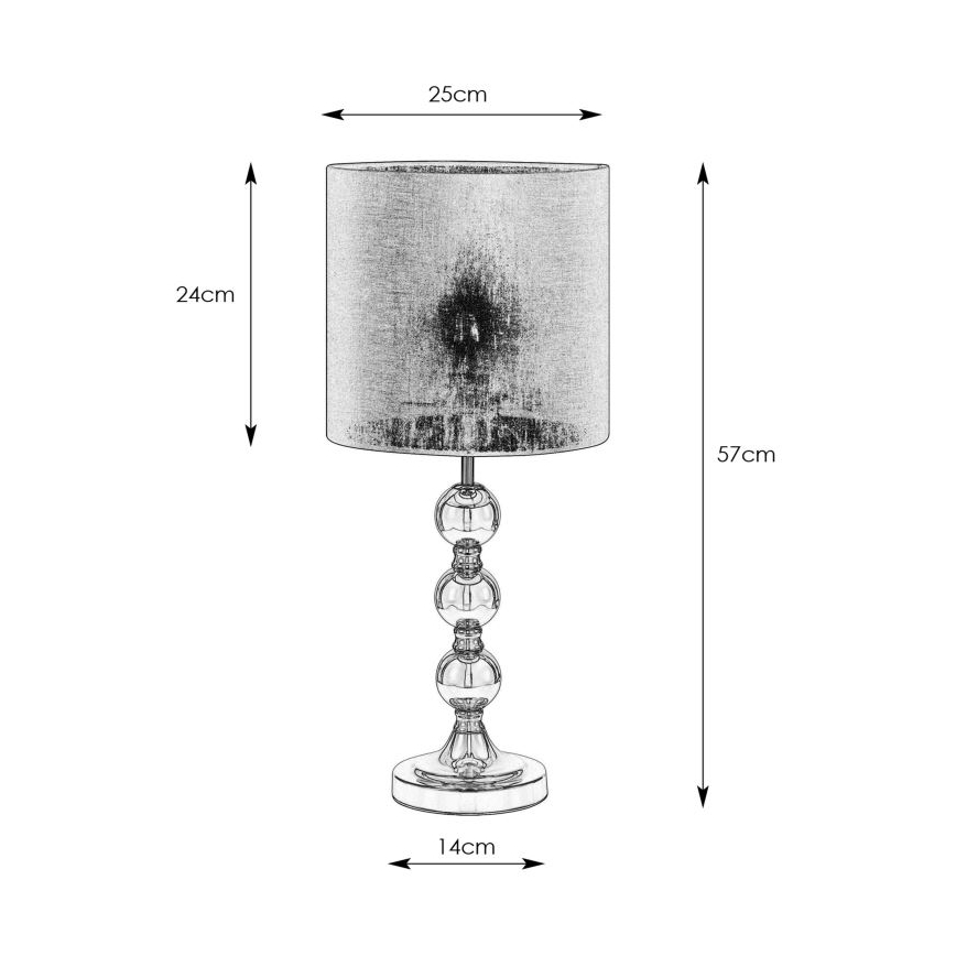Markslöjd 108575 - Galda lampa OCTO 1xE27/40W/230V bēša/melna