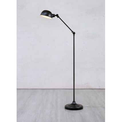 Markslöjd 108586 - Grīdas stāvlampa PORTLAND 1xE27/40W/230V melna