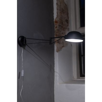 Markslöjd 108587 - Sienas lampa PORTLAND 1xE27/40W/230V melna