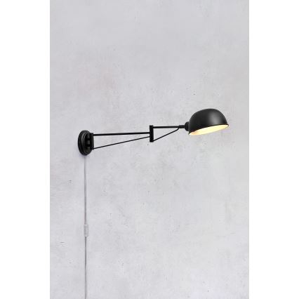 Markslöjd 108587 - Sienas lampa PORTLAND 1xE27/40W/230V melna