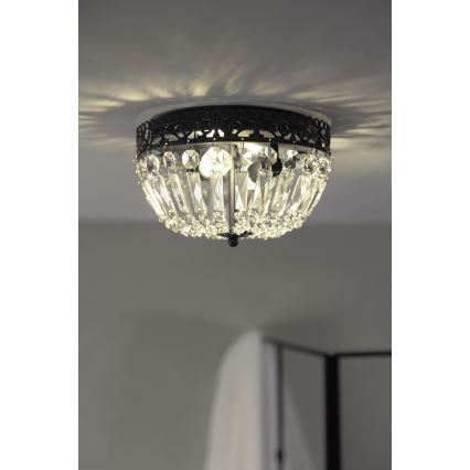 Markslöjd 108598 - Griestu lampa ETIENNE 2xE14/40W/230V melna