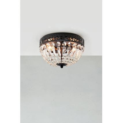 Markslöjd 108598 - Griestu lampa ETIENNE 2xE14/40W/230V melna