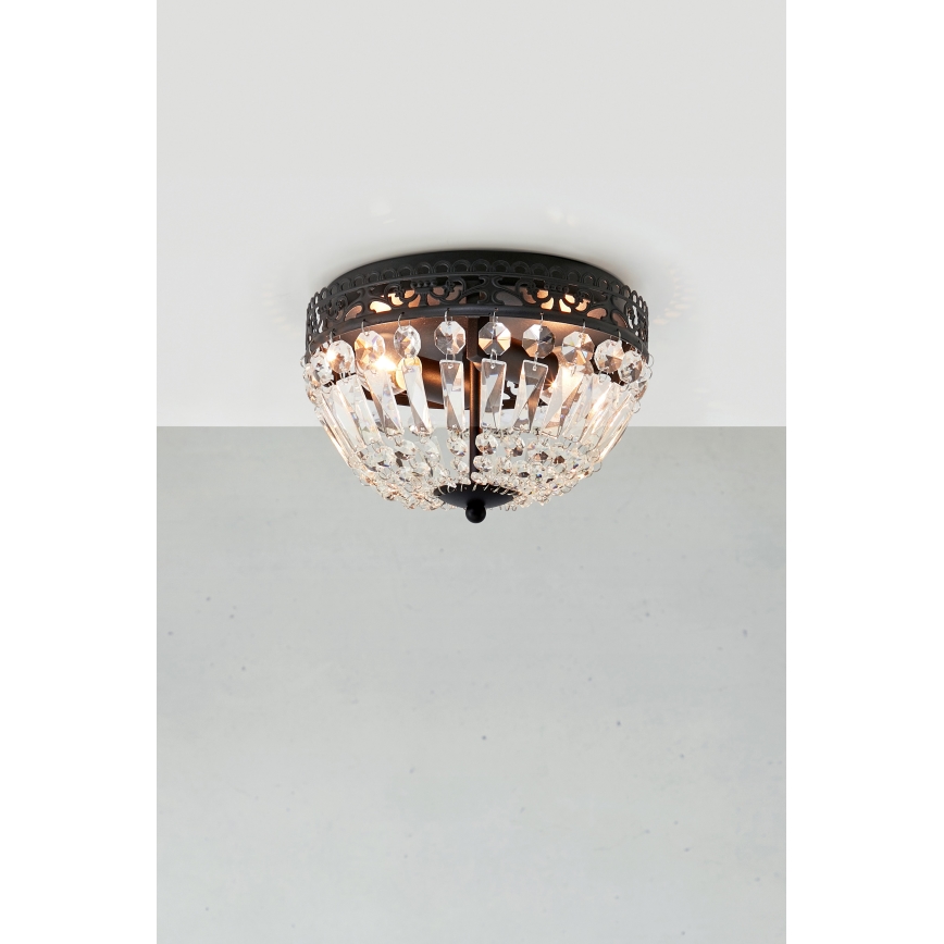 Markslöjd 108598 - Griestu lampa ETIENNE 2xE14/40W/230V melna