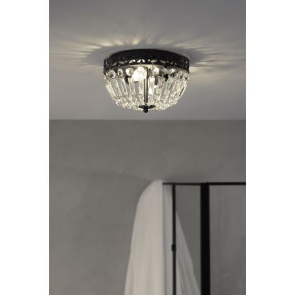 Markslöjd 108598 - Griestu lampa ETIENNE 2xE14/40W/230V melna