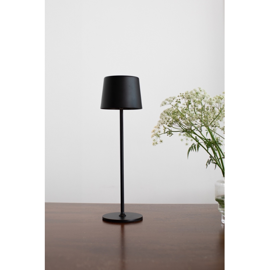 Markslöjd 108653 - LED Aptumšojama uzlādējama lampa FIORE LED/2W/5V IP44 38 cm melna
