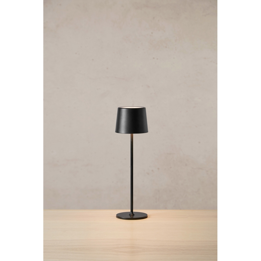 Markslöjd 108653 - LED Aptumšojama uzlādējama lampa FIORE LED/2W/5V IP44 38 cm melna