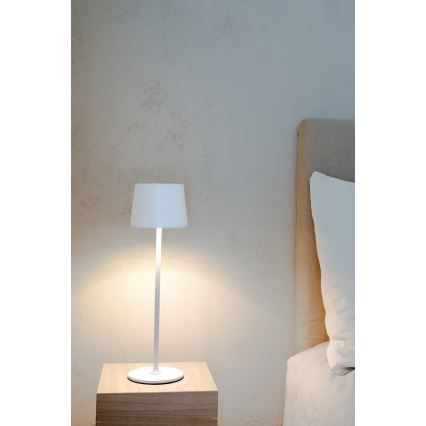 Markslöjd 108654 - LED Aptumšojama uzlādējama lampa FIORE LED/2W/5V IP44 38 cm balta