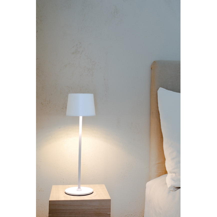 Markslöjd 108654 - LED Aptumšojama uzlādējama lampa FIORE LED/2W/5V IP44 38 cm balta
