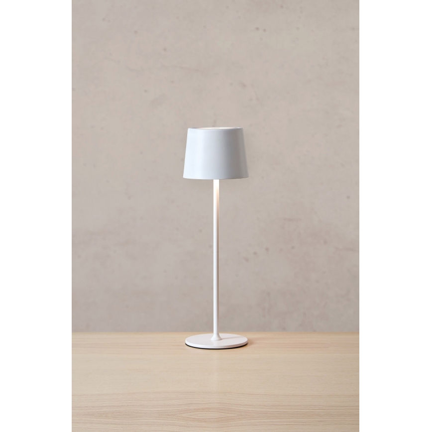 Markslöjd 108654 - LED Aptumšojama uzlādējama lampa FIORE LED/2W/5V IP44 38 cm balta