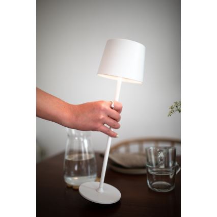 Markslöjd 108654 - LED Aptumšojama uzlādējama lampa FIORE LED/2W/5V IP44 38 cm balta