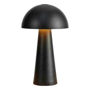 Markslöjd 108655 - LED aptumšojama uzlādējama galda lampa FUNGI LED/1,5W/5V 2000 mAh IP44 melna