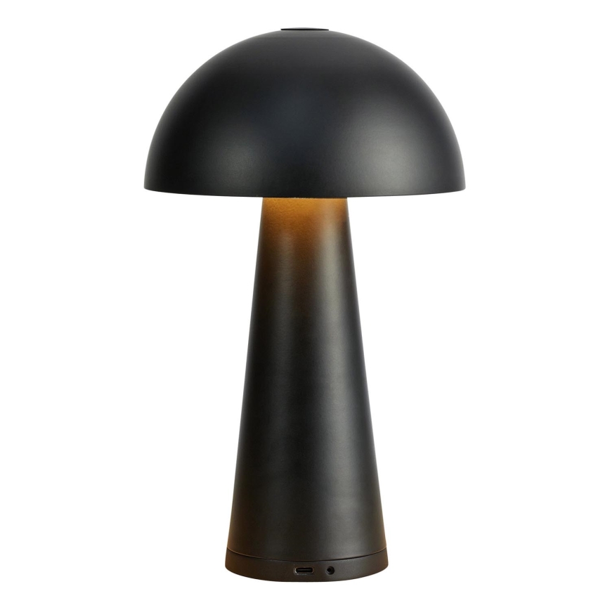 Markslöjd 108655 - LED Aptumšojama uzlādējama lampa FUNGI LED/1,5W/5V IP44 melna