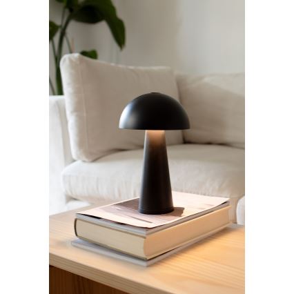 Markslöjd 108655 - LED Aptumšojama uzlādējama lampa FUNGI LED/1,5W/5V IP44 melna
