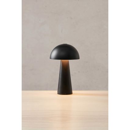 Markslöjd 108655 - LED Aptumšojama uzlādējama lampa FUNGI LED/1,5W/5V IP44 melna