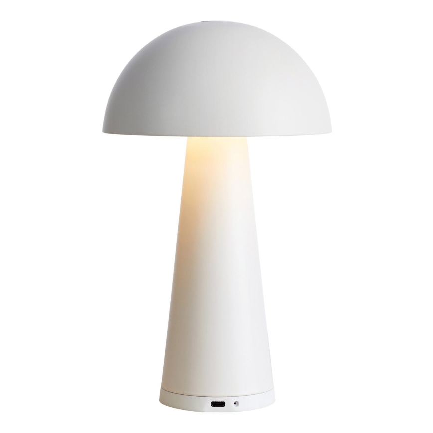 Markslöjd 108656 - LED Aptumšojama uzlādējama lampa FUNGI LED/1,5W/5V IP44 balta