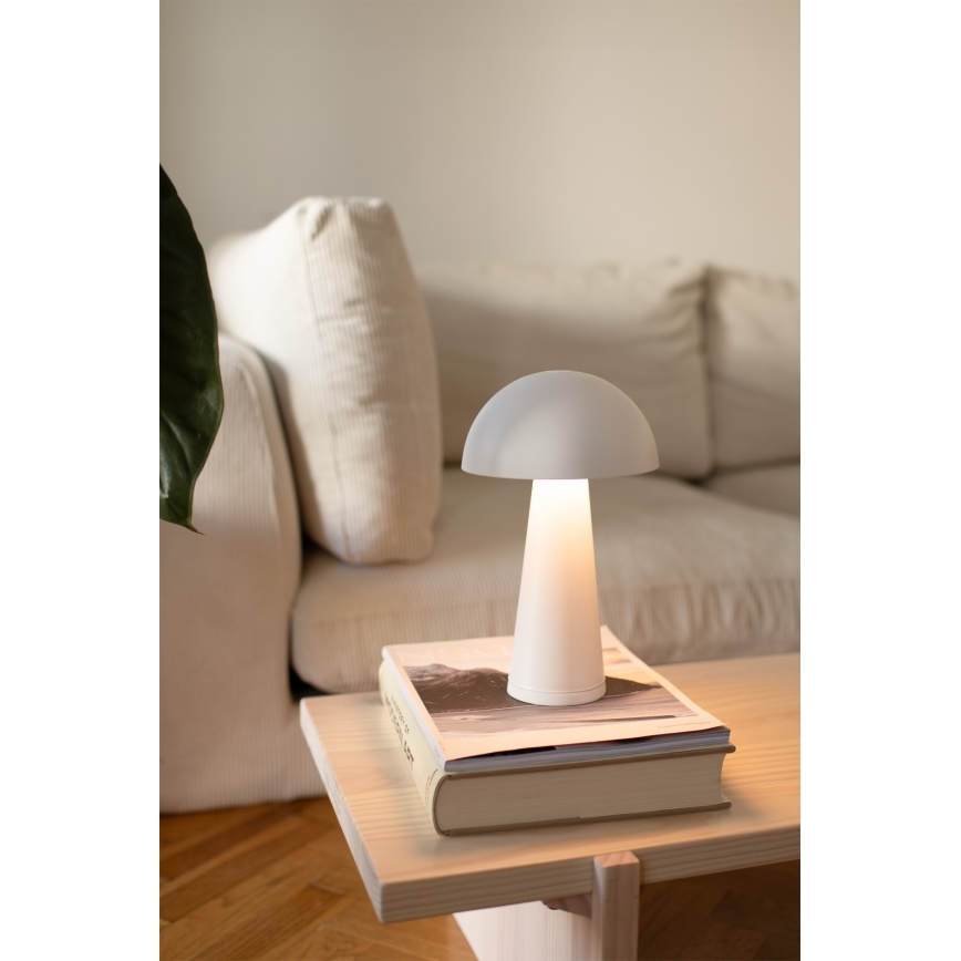 Markslöjd 108656 - LED Aptumšojama uzlādējama lampa FUNGI LED/1,5W/5V IP44 balta