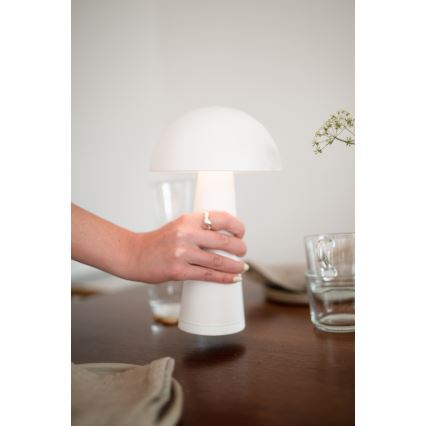 Markslöjd 108656 - LED Aptumšojama uzlādējama lampa FUNGI LED/1,5W/5V IP44 balta