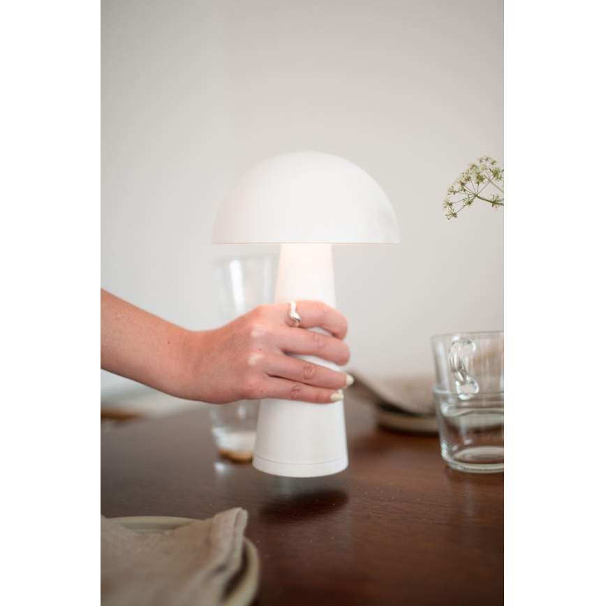 Markslöjd 108656 - LED Aptumšojama uzlādējama lampa FUNGI LED/1,5W/5V IP44 balta