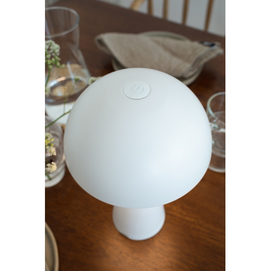 Markslöjd 108656 - LED Aptumšojama uzlādējama lampa FUNGI LED/1,5W/5V IP44 balta