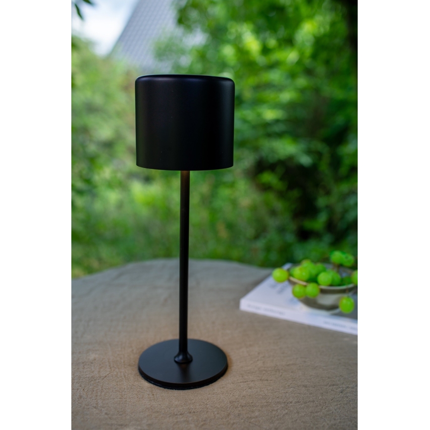 Markslöjd 108657 - LED Aptumšojama, lādējama galda lampa FILO LED/2W/5V IP44 30 cm melna