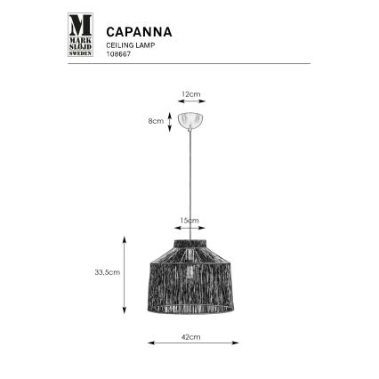 Markslöjd 108667 - Lustra ar auklu CAPANNA 1xE27/40W/230V misiņš