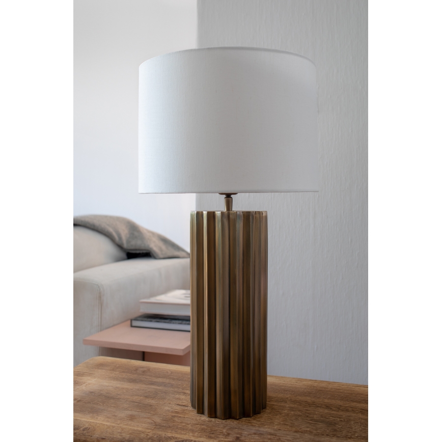 Markslöjd 108669 - Galda lampa HASHIRA 1xE27/40W/230V balta/misiņš