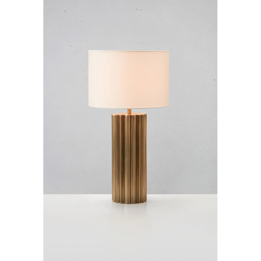 Markslöjd 108669 - Galda lampa HASHIRA 1xE27/40W/230V balta/misiņš