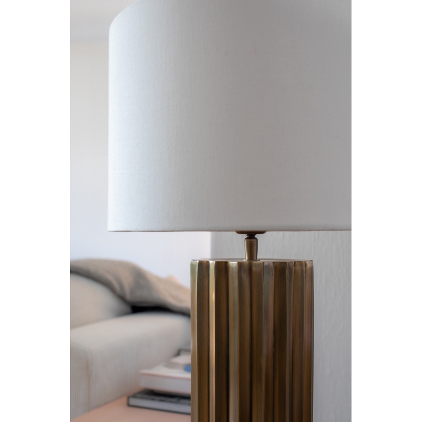 Markslöjd 108669 - Galda lampa HASHIRA 1xE27/40W/230V balta/misiņš