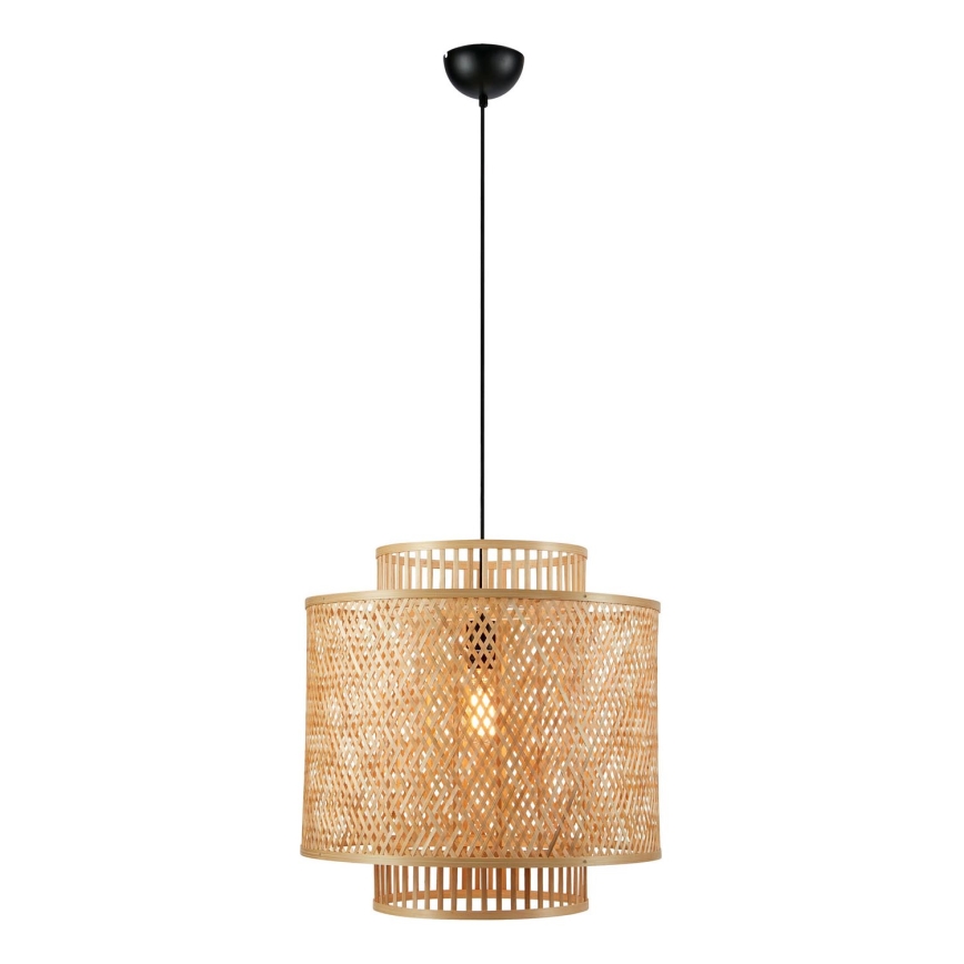 Markslöjd 108675 - Lustra ar auklu STRATI 1xE27/40W/230V bēša/bambusa