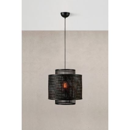 Markslöjd 108676 - Lustra ar auklu STRATI 1xE27/40W/230V melna/bambusa