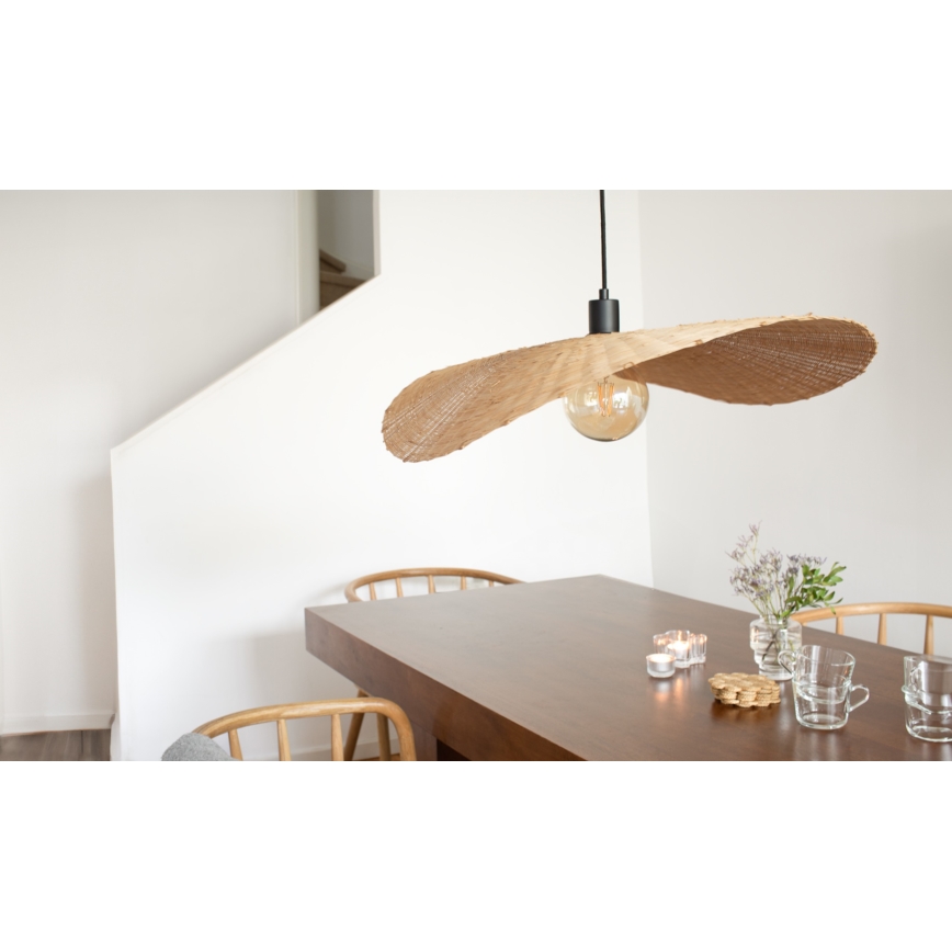 Markslöjd 108677 - Lustra ar auklu RAYO 1xE27/40W/230V bēša/bambusa