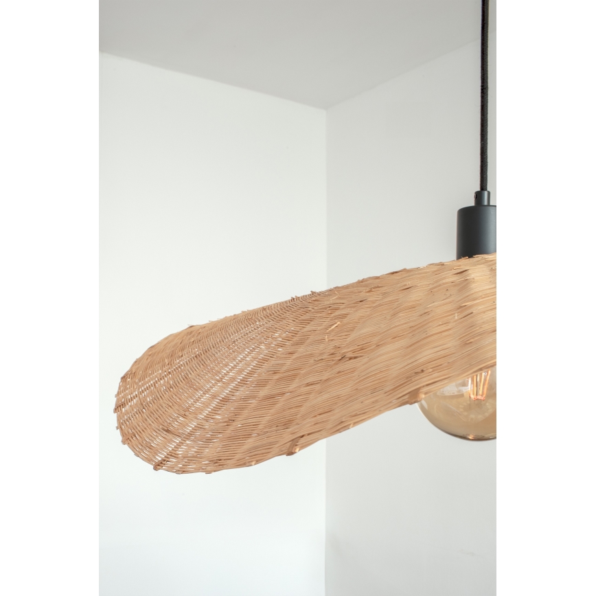 Markslöjd 108677 - Lustra ar auklu RAYO 1xE27/40W/230V bēša/bambusa
