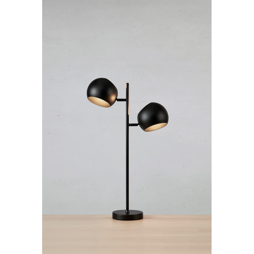 Markslöjd 108691 - Galda lampa EDGAR 2xE14/40W/230V melna