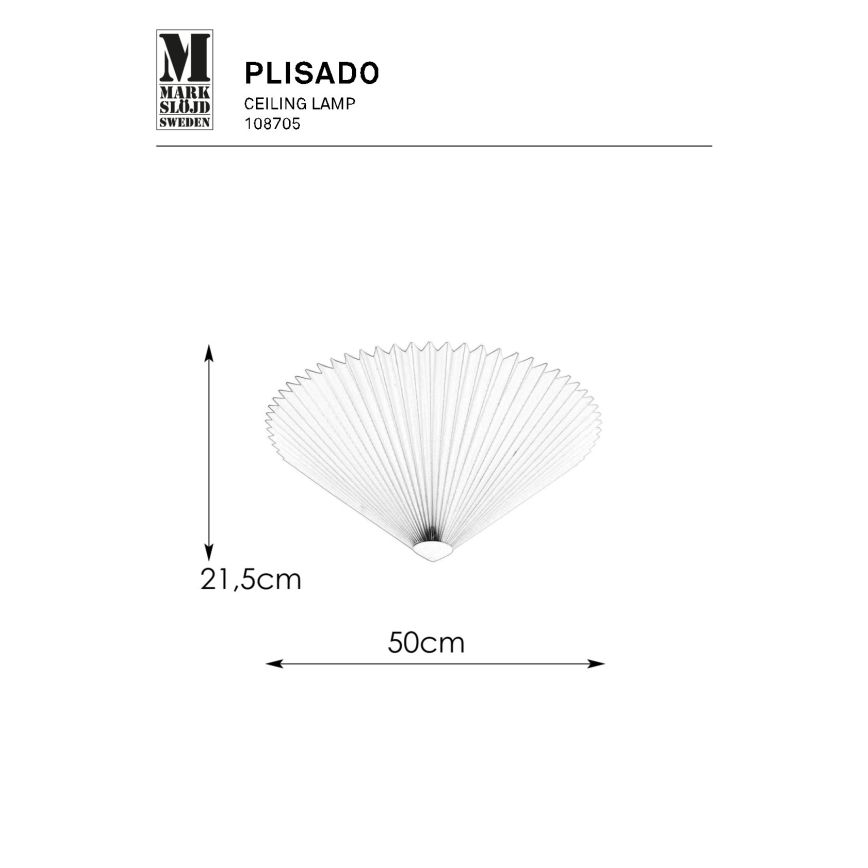 Markslöjd 108705 - Griestu lampa PLISADO 3xE14/40W/230V d. 50 cm bēša