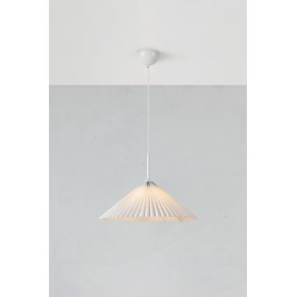 Markslöjd 108711 - Lustra ar auklu PLISADO 1xE27/40W/230V d. 50 cm balta