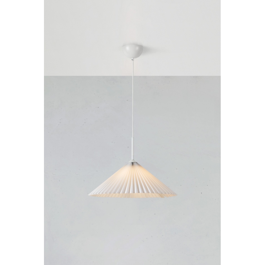 Markslöjd 108711 - Lustra ar auklu PLISADO 1xE27/40W/230V d. 50 cm balta