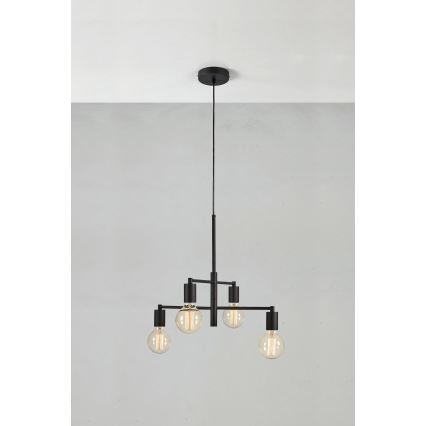 Markslöjd 108716 - Lustra ar auklu CIELO 4xE27/40W/230V melna