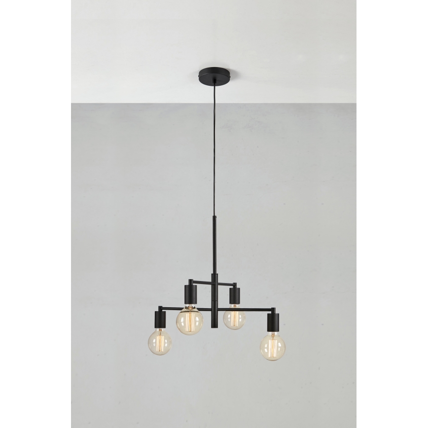 Markslöjd 108716 - Lustra ar auklu CIELO 4xE27/40W/230V melna