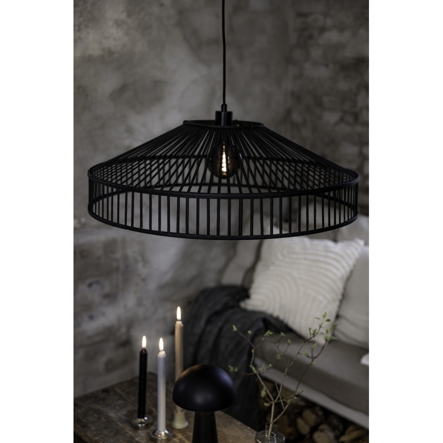Markslöjd 108782 - Lustra ar auklu TAPA 1xE27/40W/230V melna/bambusa